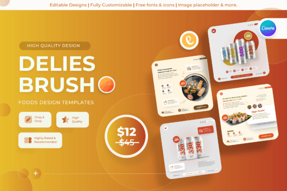 Delies Brush - Food Canva Templates: A Creative Toolkit