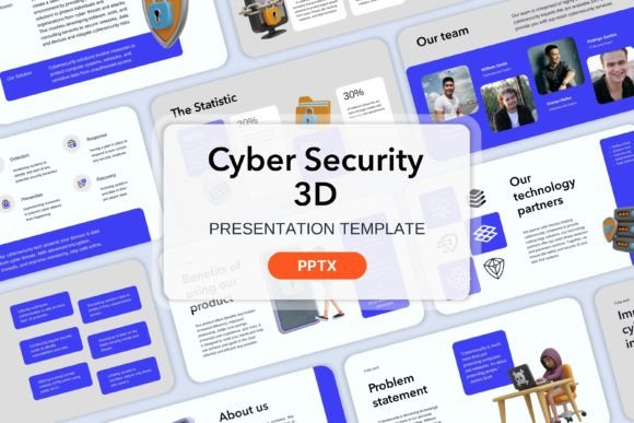 Elevate Your Pitch with Cyber Security 3D PowerPoint Templates