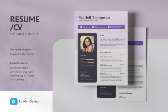 Modern Resume Templates: CV PSD Design Vol 193