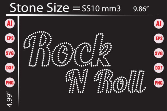 Rock N Roll Rhinestone Templates: Edgy Design for Bold Projects