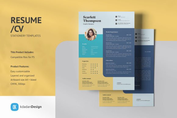 Streamline Your Career with Resume / CV PSD Design Templates Vol 210