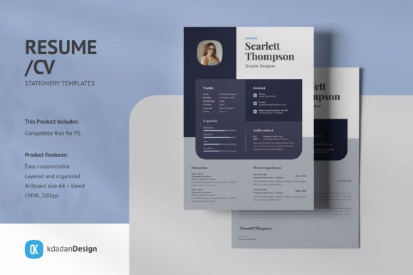 Streamline Your Job Search with Resume / CV PSD Design Templates Vol 204