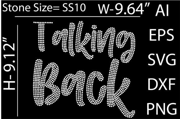Talking Back Rhinestone Templates: Bold Typography for Impactful Projects
