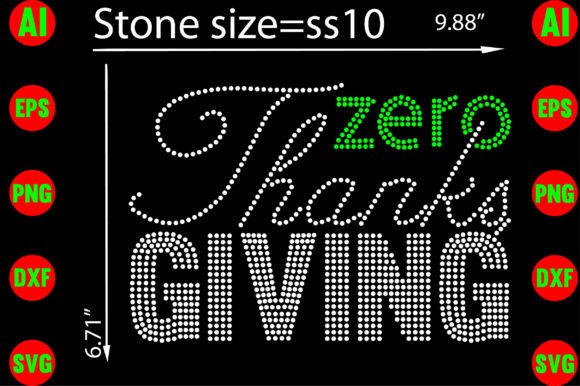 Zero Thanksgiving Rhinestone Templates: Creative Designs